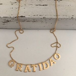 Texture Script Words Charm Pendant 18k Gold Plated